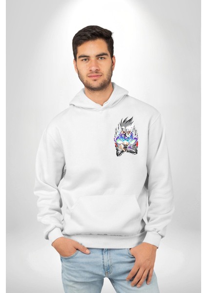 Kakashi Hatake Ninja Gücü Anime Beyaz Kapüşonlu Sweatshirt Kadın Erkek Ön Minimal Sırt Baskılı fiyatları