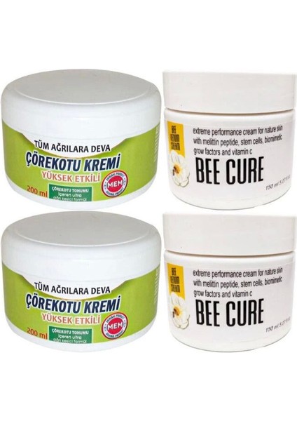 Çörek Otu Kremi Büyük Xl Boy Krem 2X200 Ml+ Bee Cure 2X150 ml Krem