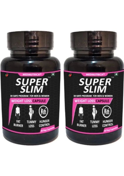 Medinutrica Super Slim 2 Adet Fiziğinizdeki Hafifliğin ve Inceliğin Için Bay 30 Lu Caps