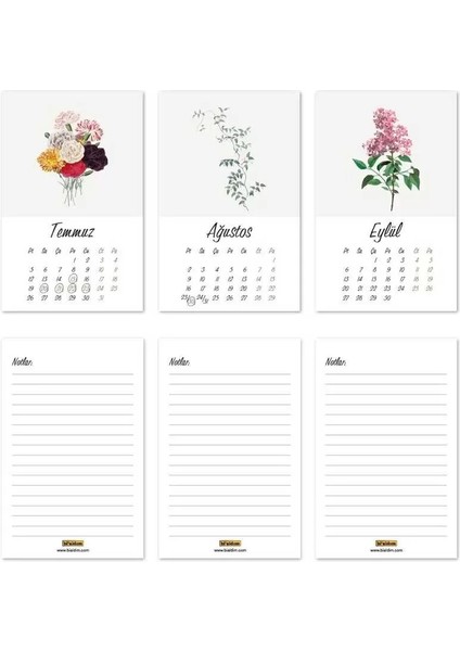 Vintage Çiçekli 2026 Masa Takvimi fırsatları