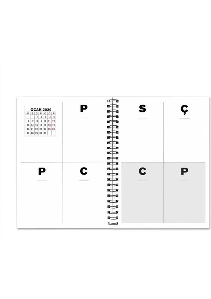 2026 Tarihli Ajanda - Haftalık Planlayıcı (Sümen) - A5 Boy Kraft Kapak modelleri