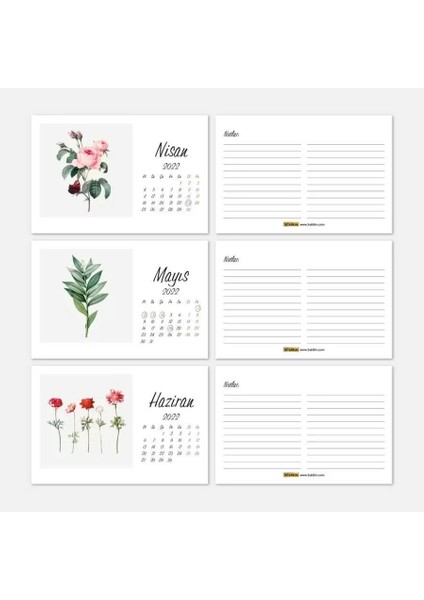 Çiçekli Takvim 2026 Masa Takvimi fırsatları