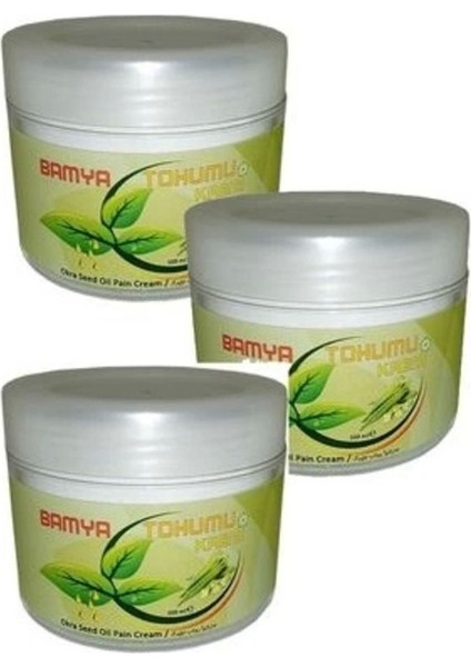 Bamya Tohumu Kremi Vücut Sızıları Için 100 ml x 3