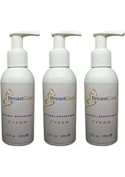 Breast Gain Kadınlara Özel Göğüs Şekillendirici Dolgunlaştırıcı Bakım Kremi 120ML x 3 Adet