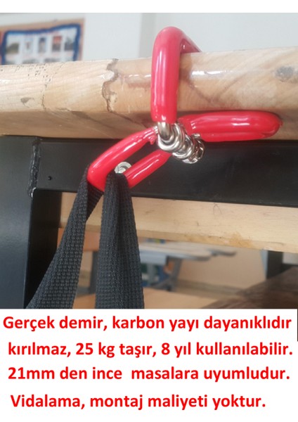 Okul Çanta Askısı 1 Adet Öğrenci Sıra Masa Yaylı Askı Aparatı Organizer Düzenleyici modelleri