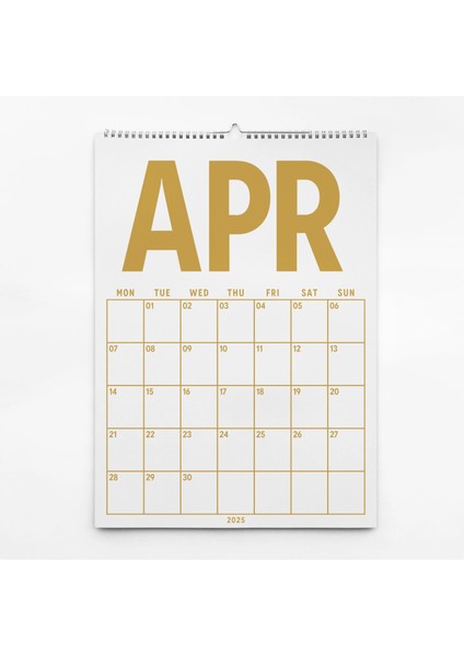 2025 Aylık Planlayıcı Duvar Takvimi, 33X48 Cm, A4, Spiralli Takvim, Minimalist, Boho Toprak Renkleri fırsatları