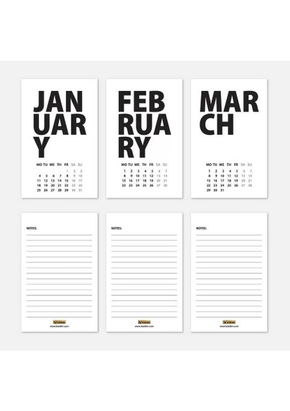 2026 Masa Takvimi Ingilizce - Kırmızı Beyaz fiyatları