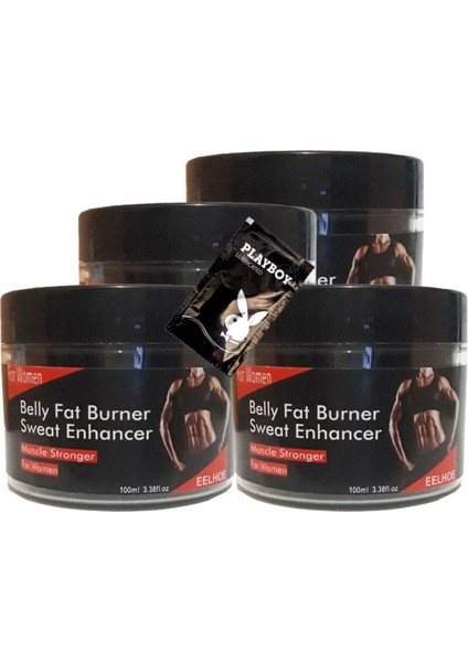 Belly Fatburner Sweat Enhancer Kadınlar Için Krem 4X100 ml + 1 Adet Jel ile