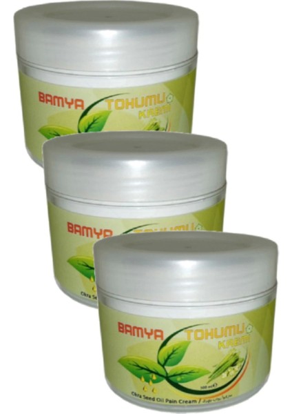 Vücut Sızıları Için Bamya Tohumu Yağlı Mesaj Kremi 100 ml x 3 Adet