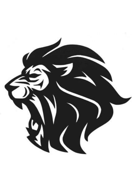 GMWAX Aslan Tasarımlı Oto Özel Yeni Sticker Siyah 30*25 cm
