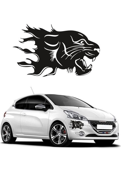 GMWAX Panter Başı Oto Cam Özel Yeni Sticker 20*20 cm