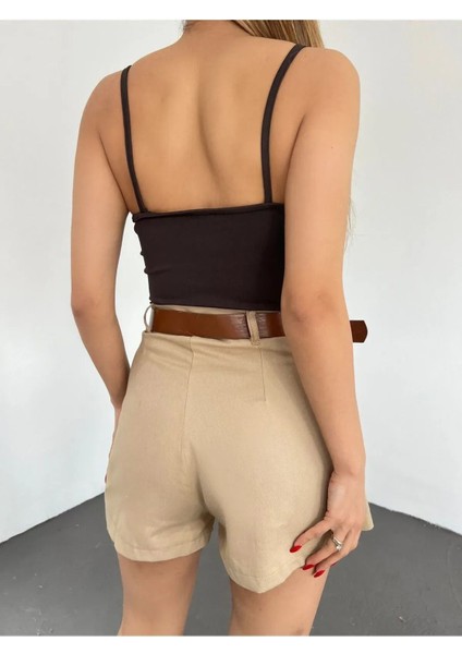 Kemerli Pileli Şort Etek fiyatları