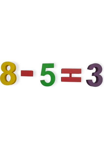 3D Baskı Renkli Matematik Öğrenme Seti (Sayılar ve Işlem Sembolleri 0-10) modelleri