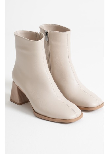 Ornela Kadın Bej Topuklu Bot modelleri