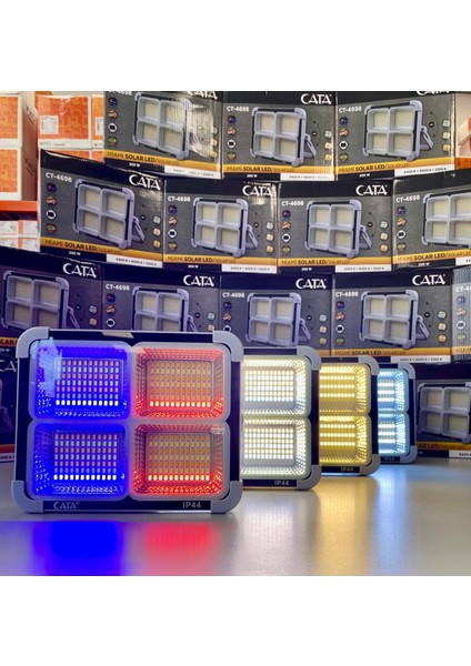 Cata 200W Ct 4698 Üç Renk Taşınabilir Şarjlı Solar Projektör fiyatları