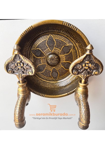 Lpd Hamam Taslı Ikili Desenli Özel Osmanlı Musluğu Antik