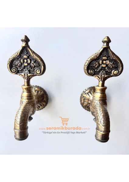 Lpd Hamam Taslı Ikili Desenli Özel Osmanlı Musluğu Antik fiyatları