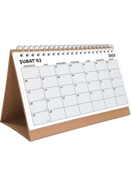 Boho Renk Aylık Planlama Masa Takvimi, 2026 Takvim, Minimalist Fonksiyonel Takvim - Kraft Ayak