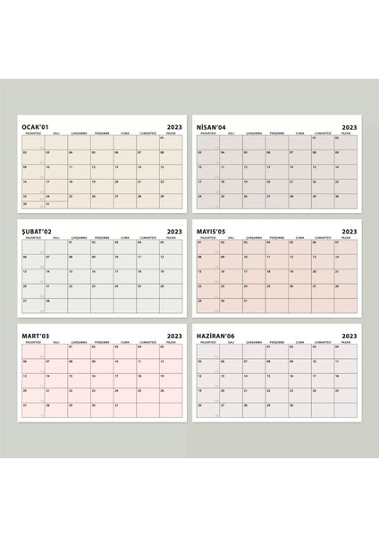 Boho Renk Aylık Planlama Masa Takvimi, 2026 Takvim, Minimalist Fonksiyonel Takvim - Kraft Ayak fiyatları