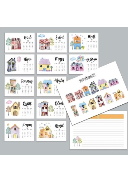 2026 Takvimi Sevimli Evler Tasarımlı 2026 Masa Takvimi fiyatları