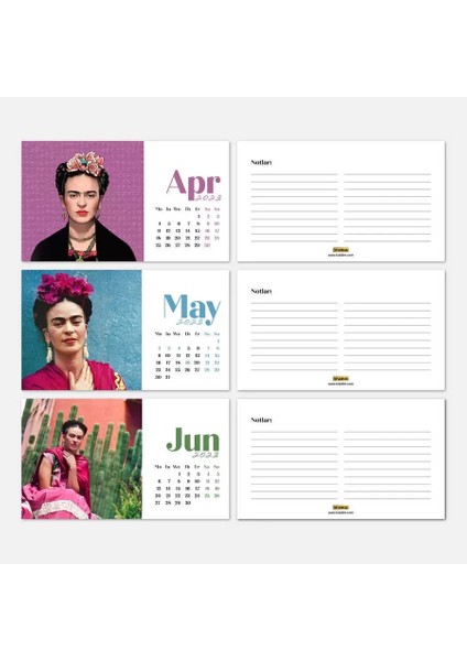 Frida Kahlo Masa Takvimi - 2026 Takvimi modelleri