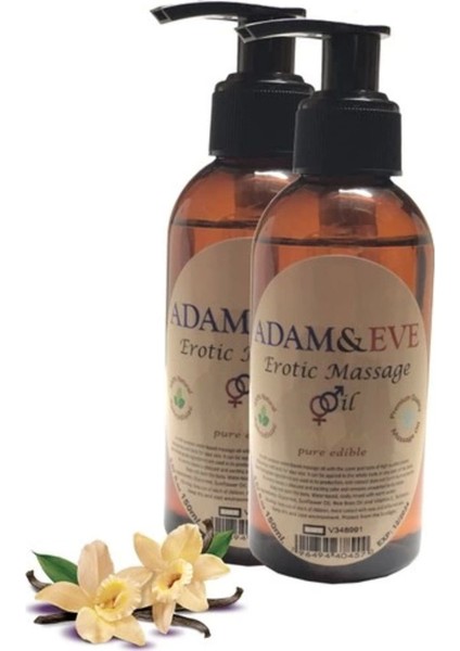 Adam & Eve Vanılla Massage Oil 2 Adet Vanilya Aromalı Vücut Masaj Yağı
