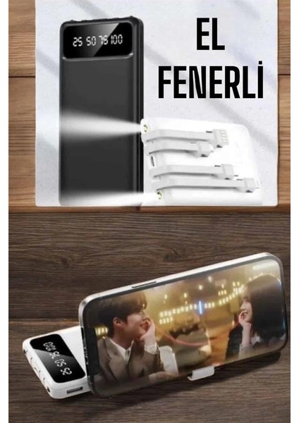 Buğz 20.000 Mah LED Işıklı LCD Ekran USB Girişli Type-C Lightning Powerbank indirimleri