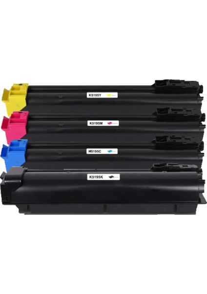 Kyocera Taskalfa CS306CI TK-5195 Chipli 4 Renk Ithal Muadil Toner Seti - Siyah 15.000 Sayfa / Renkliler 7.000 Sayfa