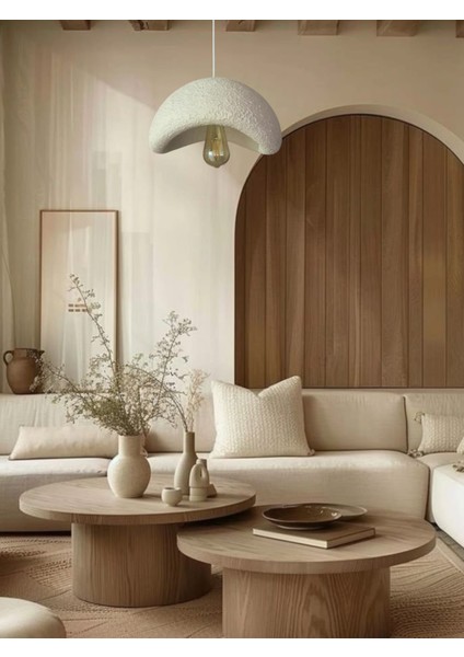 Beton Avize 30 cm Tekli Tam Takım Duy Kablo Dahil