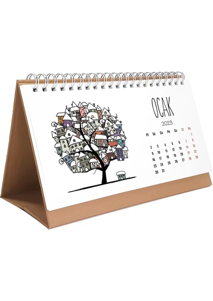 Dört Mevsim Ağaç Takvimi, 2026 Masa Takvimi, Ilkbahar Yaz Sonbahar Kış Ağaç Resimli Takvim fiyatları