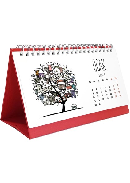 Dört Mevsim Ağaç Takvimi, 2026 Masa Takvimi, Ilkbahar Yaz Sonbahar Kış Ağaç Resimli Takvim modelleri