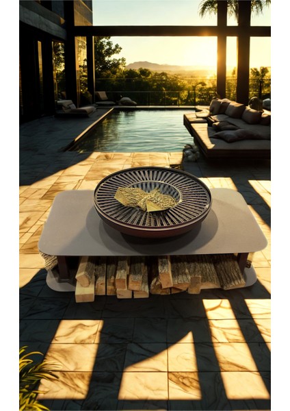 Fuji QUADRA Odunluklu Ateş Çukuru & Bahçe Masası