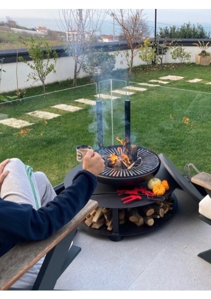 Fuji Odunluklu Ateş Çukuru | Bahçe Şöminesi & Bahçe Masası indirimleri