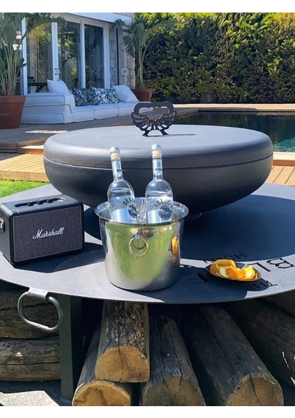 Fuji Odunluklu Ateş Çukuru | Bahçe Şöminesi & Bahçe Masası