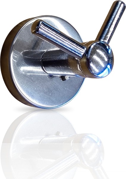 Kapı Arkası Krom Metal Iki Uçlu Havlu Asma Aparatı | Montajlı Havluluk | Otel Buklet Serisi