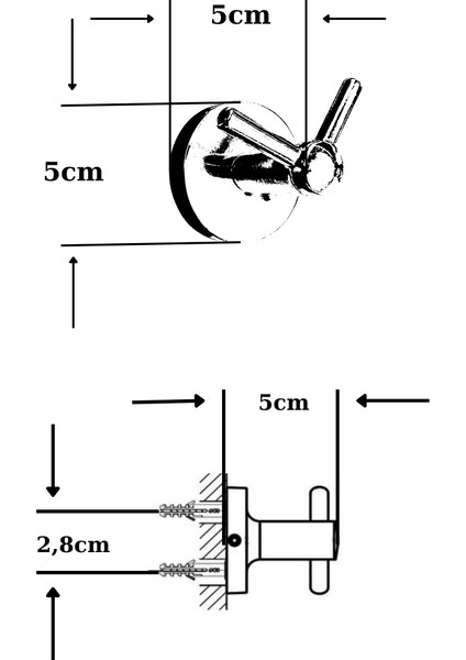 Kapı Arkası Krom Metal Iki Uçlu Havlu Asma Aparatı | Montajlı Havluluk | Otel Buklet Serisi modelleri