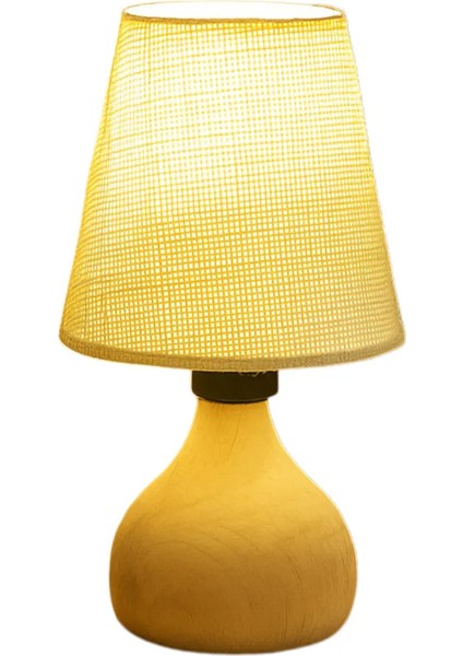 Doğal Ahşap Jüt Başlık Abajur - Ahşap Ayaklı Dekoratif Aydınlatma Lamba I Salon, Oturma, Yatak Odası fiyatları