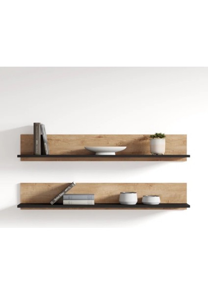 Dekoratif 2 Adet Atlantik Çam Siyah Çerçevelik, Duvar Rafı, Baharatlık, Montessori Raf 2 Decorative Frame, Wall Shelf, Spice Rack, 1 Piecemontessori Shelf1