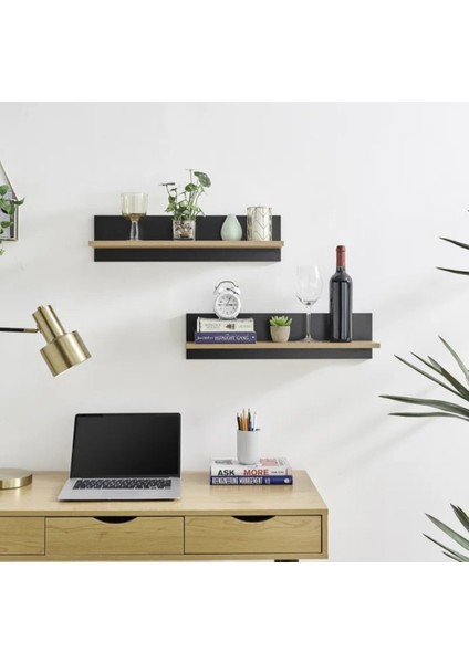Dekoratif 2 Adet Siyah Atlantik Çerçevelik, Duvar Rafı, Baharatlık, Montessori Raf 2 Decorative Frame, Wall Shelf, Spice Rack, 1 Piecemontessori Shelf1 indirimleri