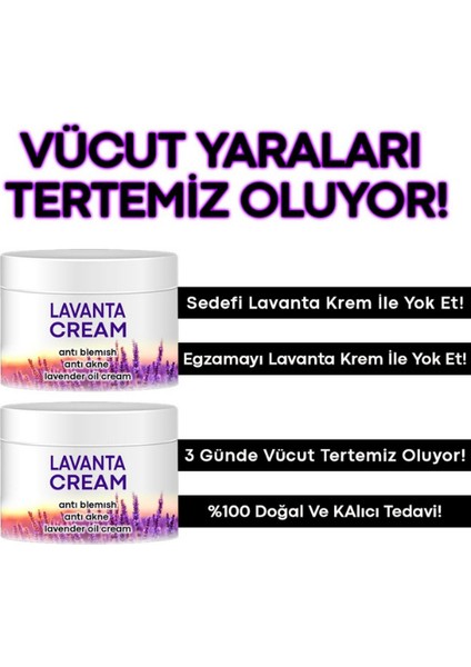 2 Adet Lavanta Cream Anti Blemish Lavanta Krem 100ML x 2ADET Ekonomik Paket
