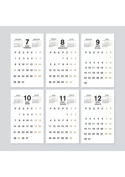 Haftalık Planlamalı Organizer Takvim, 2026 Masa Takvimi, Üçgen Takvim, Önceki ve Sonraki Aylar fırsatları