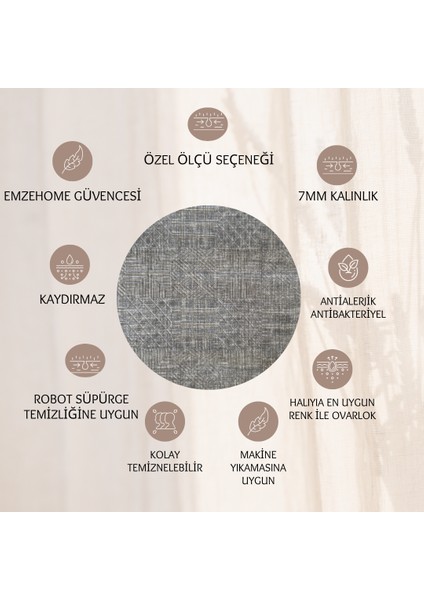 Kaymaz Taban Halı ve Yolluk AVVA GRİ fırsatları