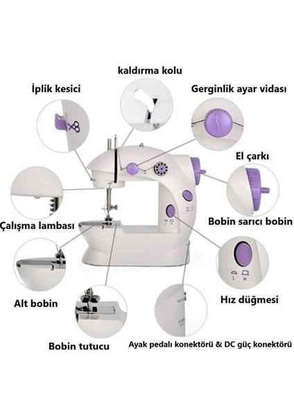 Mini Ev Dikiş Makinesi Pedallı Kolayca Dikiş Yapılabilicek Dikiş Makinesi fiyatları