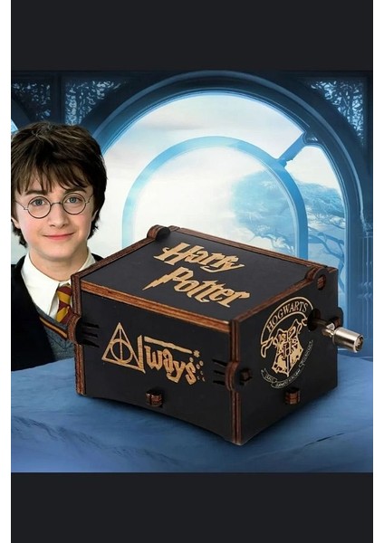 Harry Potter Ahşapm Çevirmeli Müzik Kutusu Hogwarts Yaşadığınızı Düşünün ve Hayal Edin
