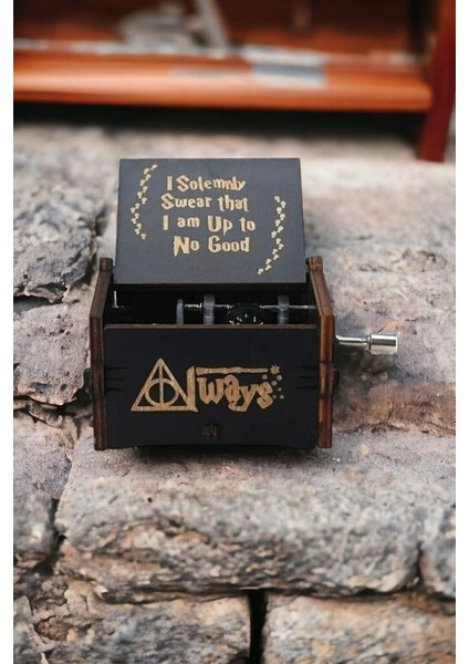 Harry Potter Ahşapm Çevirmeli Müzik Kutusu Hogwarts Yaşadığınızı Düşünün ve Hayal Edin modelleri