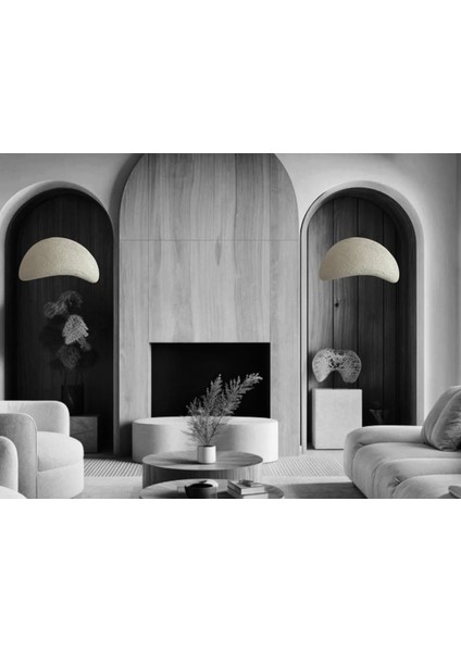 Beton Aplik 2’li 30X18X15CM Renk; Alaçatı, Tak Çalıştır. Tam takım gün ışığı led