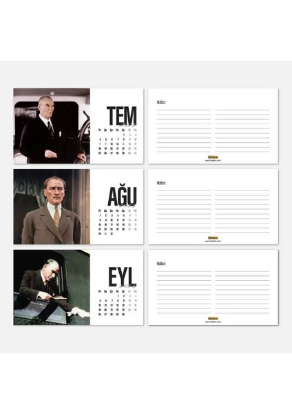 Atatürk Fotoğraflı Masa Takvimi - 2026 Takvimi fırsatları