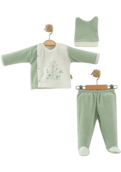 Tavşan Baskılı Kadife Zıbın Takım