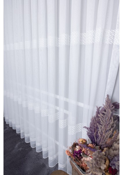 Capella Ekru 1/2.5 Normal Pileli Işlemeli Ütü Istemez Kırışmaz Yeni Sezon Salon Oda Tül Perdesi fırsatları