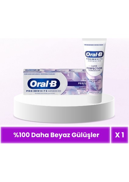 Pro 3D White Advanced Luxe Perfection Diş Macunu 75 ml + Oral-B Bambu Diş Fırçası Hediyeli fiyatları